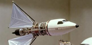 Top 10 Space Innovations You Didn’t Know About futuristic space shuttle unfurling enormous translucent solar sails