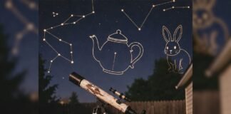 Stargazing in Your Backyard: What You Need to Know rickety chipped-paint telescope pointed up