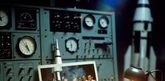 Behind the Apollo Program: The Untold Stories of NASA’s Success Apollo-era console covered in coffee-stained printouts
