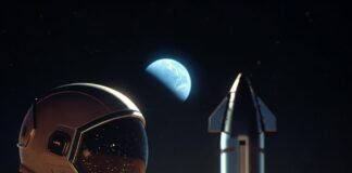 Exploring the Future: Space Missions That Could Change Humanity Earth as a tiny blue marble in the black sky